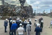 Делегаты конференции «Южный лом» 24 октября 2025 г. посещают Абинский электрометаллургический завод.