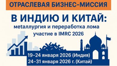 Информируем о датах и программе деловой поездки Индия-Китай 2026 с участием в выставке рециклинга IRMC, в рамках партнерства с отраслевыми ассоциациями стран