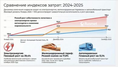 Сравнение индексов затрат: 2024-2025