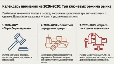 Подготовили календарь внимания рынков металлов и лома 2026-2030 гг с акцентом на 3 режима, которые могут оказывать влияние на условия работы