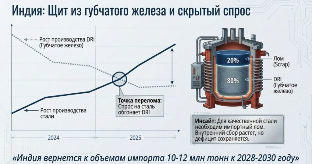 Индия: Щит из губчатого железа и скрытый спрос