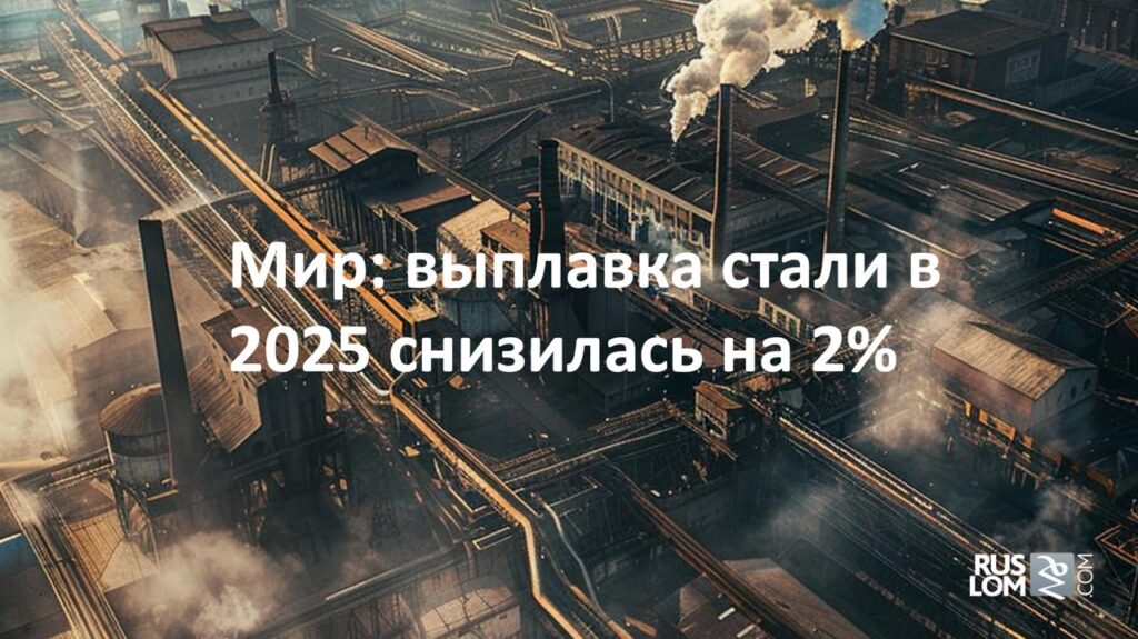 Мир: выплавка стали в 2025 снизилась на 2%