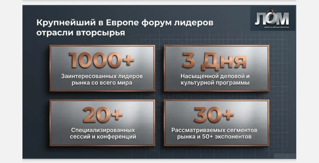 О 21-м форуме "Лом черных и цветных металлов" и выставки MIR-EXPO в карточках