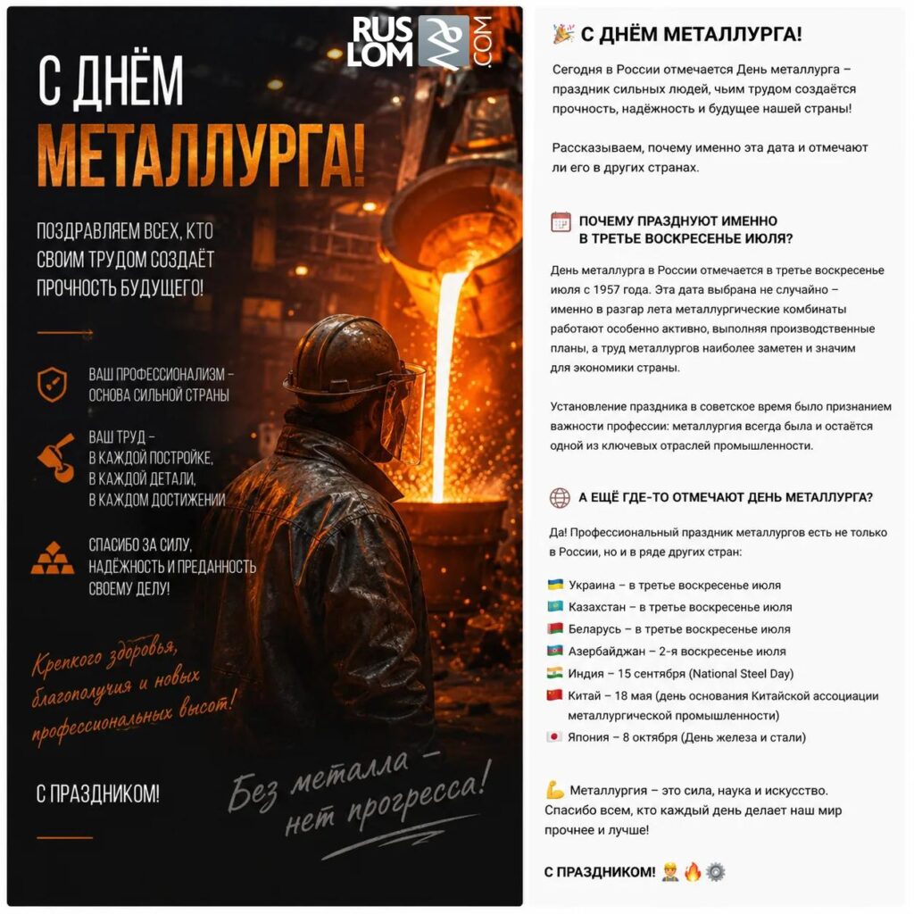 С ДНЁМ МЕТАЛЛУРГА!